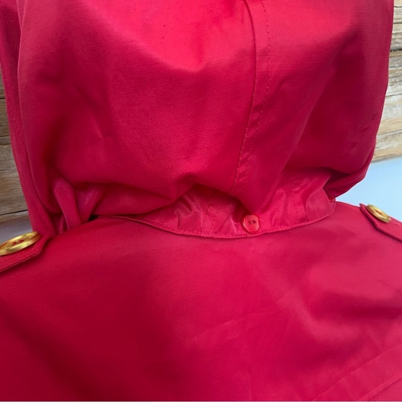 London Fog Red Short Trench Coat - Picture 6 of 16